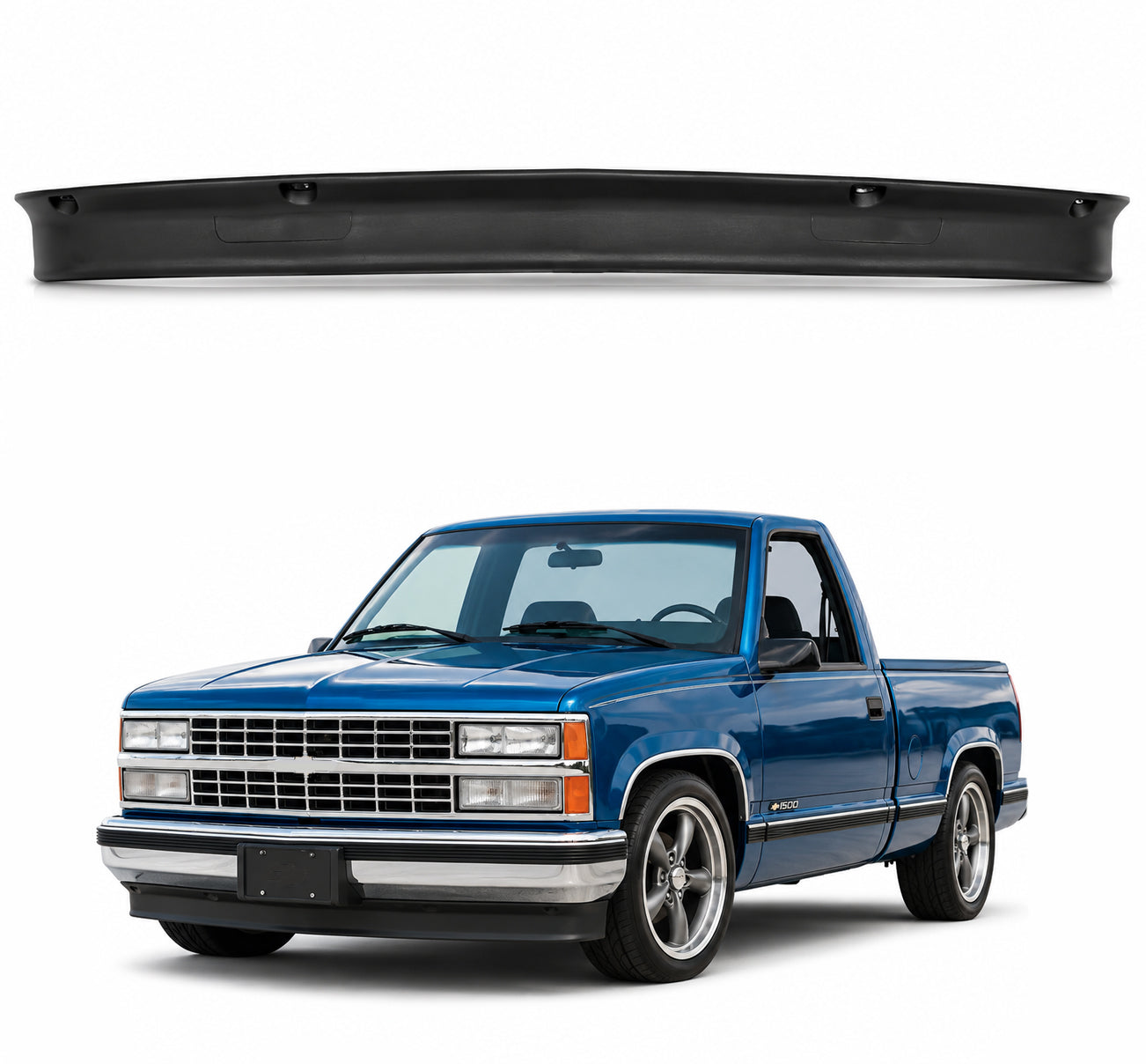 AutoCore Parts Front Bumper Lower Valance Air Deflector Primed Compatible with 1988-2002 Chevrolet | GMC C|K Series | 1992-2000 Yukon | 1995-2000 Tahoe | Direct Replacement | GM1090108 15569428