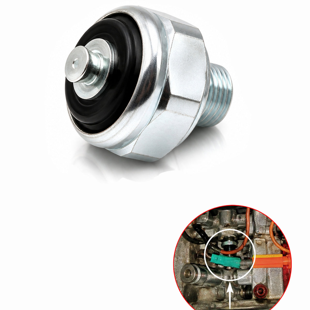 AutoCore Parts Transmission Pressure Switch 1 Prong Silver GM 4L60 700R4 Compatible with 1982-1992 GM 4L60 700R4 | Direct Replacement | TCC TH700 700R-4 700 THM700R4 700-R4 MD-8 8642473
