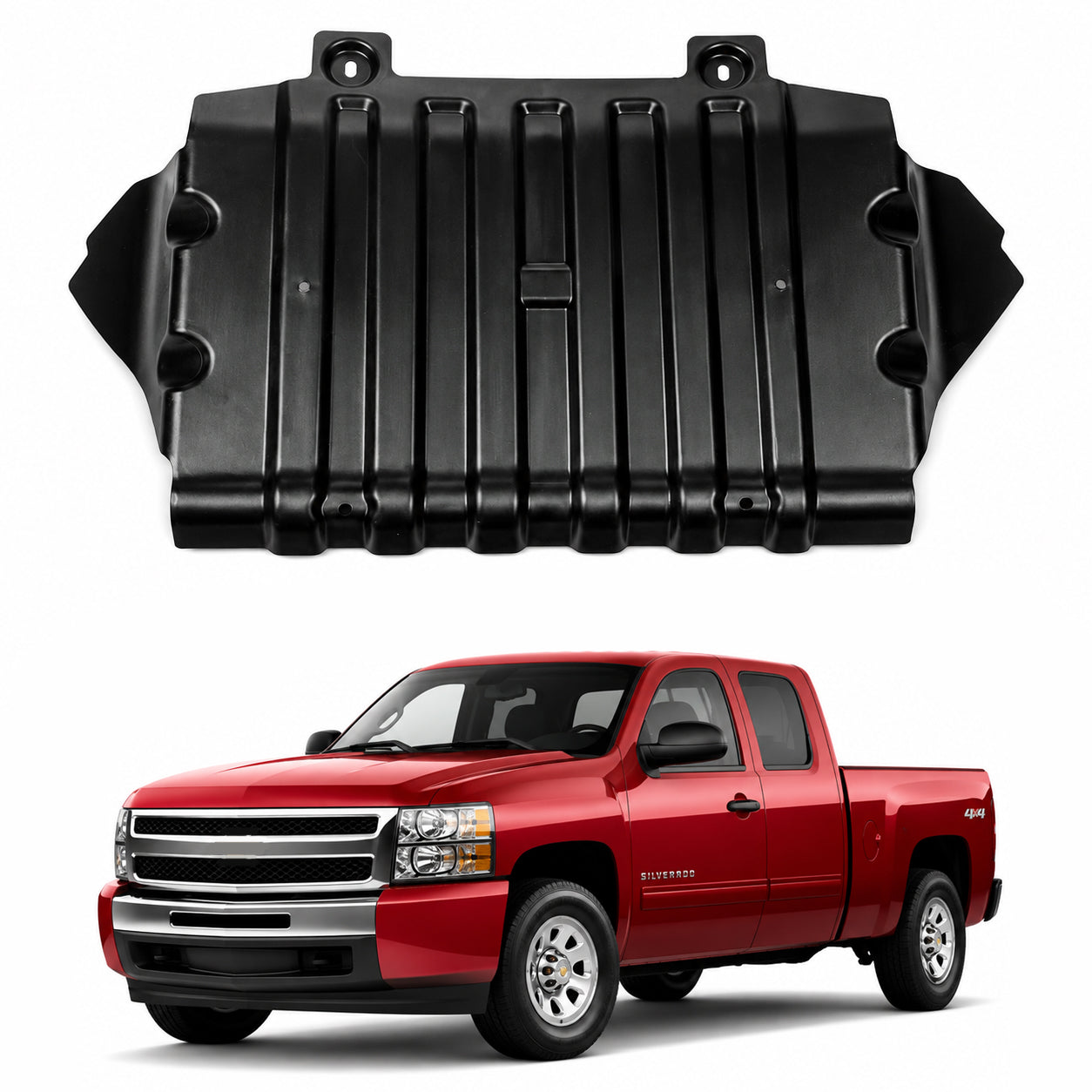 AutoCore Parts Front Engine Splash Shield Under Cover Compatible with 2007-2013 Chevrolet Silverado 1500 | Direct Replacement | GM1228139 22781371