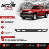 AutoCore Parts Front Bumper Lower Valance Air Deflector Textured Compatible with 2002-2006 Chevrolet Avalanche | 2003-2006 Silverado 1500 2500 HD 3500 | Direct Replacement | GM1092173 10367213