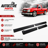 AutoCore Parts Rocker Panels Covers Guard Compatible with 1999-2006 Chevrolet Silverado | GMC Sierra 1500 2500 3500 Classic Extended Cab | Direct Replacement | 14068