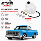 AutoCore Parts Coolant Bottle & Cap W/Mounting Hardware & Hose Compatible with 1981-1987 Chevy GMC GM Truck | Direct Replacement | 02TKA4501BWTHTN