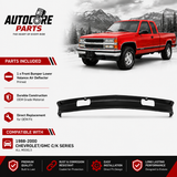 AutoCore Parts Front Bumper Lower Valance Air Deflector Primed With Tow Hook Holes Compatible with 1988-2000 Chevrolet | GMC C|K Series | Direct Replacement | GM1090105 15569430