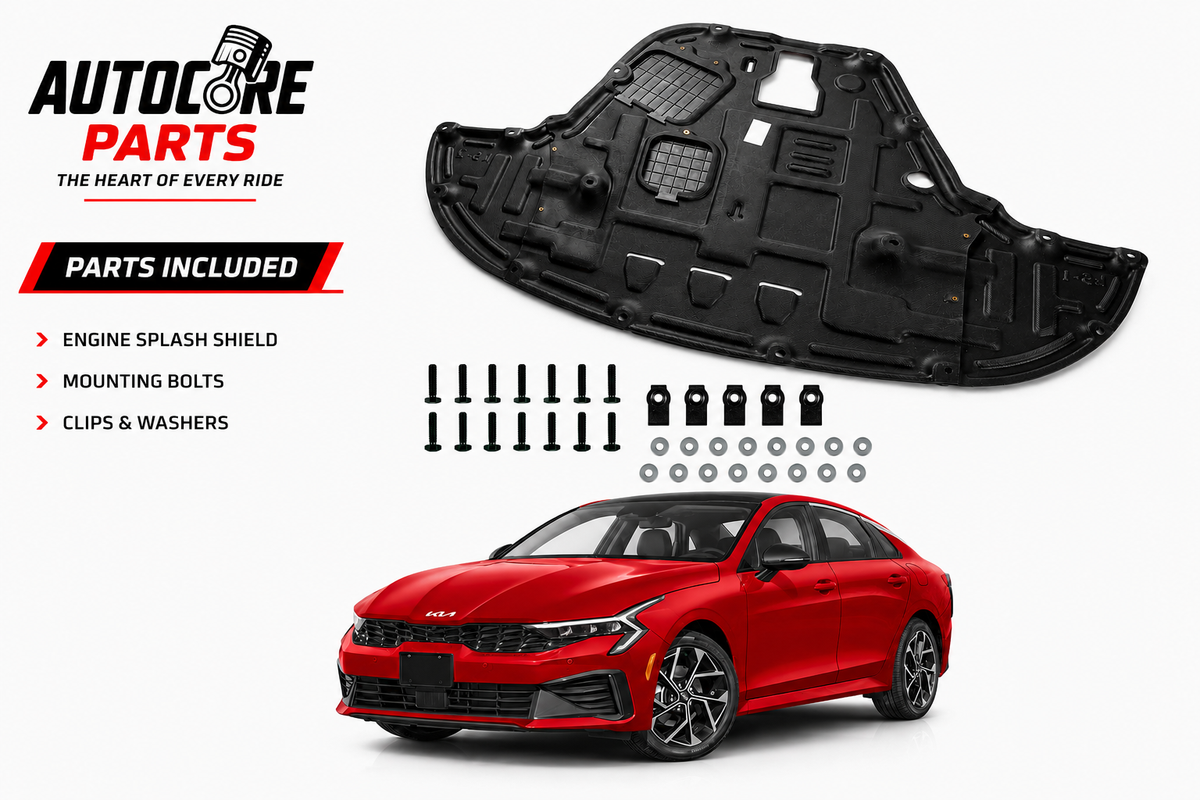 AutoCore Parts Front Engine Splash Shield Case Guard Under Cover with Screw Hardware Compatible with 2021-2025 Kia K5 | Direct Replacement | 29110L3000 | 29110-L3000