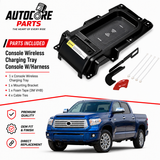 AutoCore Parts Center Console Wireless Charging Tray Console W/Harness Compatible with 2014-2020 Toyota Tundra | Direct Replacement | 0001634506 00016-34506