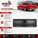 AutoCore Parts Tailgate Assembly Fleetside Primed Steel with Hardware Compatible with 1999-2006 Chevrolet Silverado 1500 2500HD | Direct Replacement | GM1900124 15231877