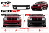 AutoCore Parts Front Bumper Cover Primed With Molding Holes Compatible with 2006-2008 Jeep Grand Cherokee SRT8 | Direct Replacement | CH1000465 68035608AC
