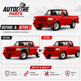 AutoCore Parts Front Fenders Driver and Passenger Side SET Compatible with 1992-1997 Ford F150 F250 F350 Direct Replacement | With Emblem Provision | FO1240138 FO1241136 F2TZ16005A F4TZ16006A