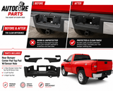 AutoCore Parts Rear Bumper Center Step Pad + Outer Left Driver & Right Passenger Side Compatible with 2007-2013 Chevrolet Silverado 1500 | Direct Replacement | GM1191124 GM1191125 GM1191128