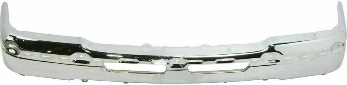 AutoCore Parts Front Bumper Chrome + Upper Cover + Lower Valance with Fog Light Holes Textured Compatible with 2003-2006 Chevrolet Silverado 2500HD 3500 | Direct Replacement | GM1051109 GM1002416