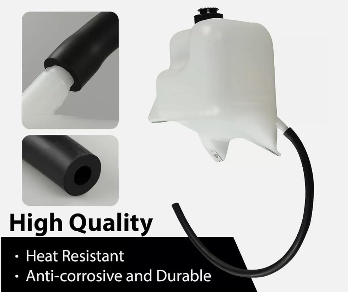 AutoCore Parts Coolant Bottle & Cap W/Mounting Hardware & Hose Compatible with 1981-1987 Chevy GMC GM Truck | Direct Replacement | 02TKA4501BWTHTN