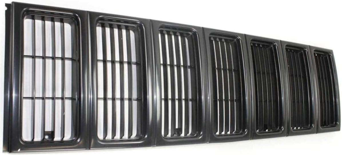 AutoCore Parts Front Header Panel Thermoplastic + Grille + Headlight Door Bezel Compatible with 1997-2001 Jeep Cherokee | Direct Replacement | CH1220115 CH1200208 CH2513157 CH2512157 55055233AF