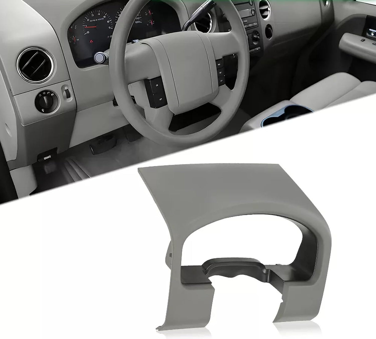 AutoCore Parts OE Quality Instrument Cluster Speedometer Dash Bezel Trim Gray Compatible with 2004-2008 Ford F150 | Direct Replacement | 02ITM1201AGYPIT-NEW25