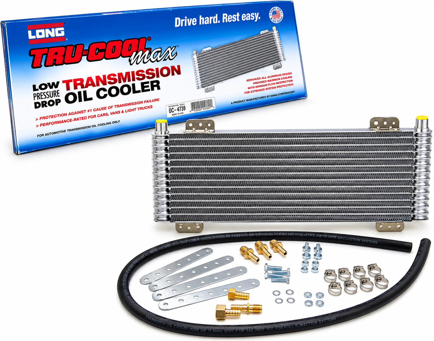 Tru-Cool Max 40,000 GVW Transmission Oil Cooler Low Pressure Drop OC-4739-1 LPD 47391 LPD47391 OC47391 LPD-4739-1